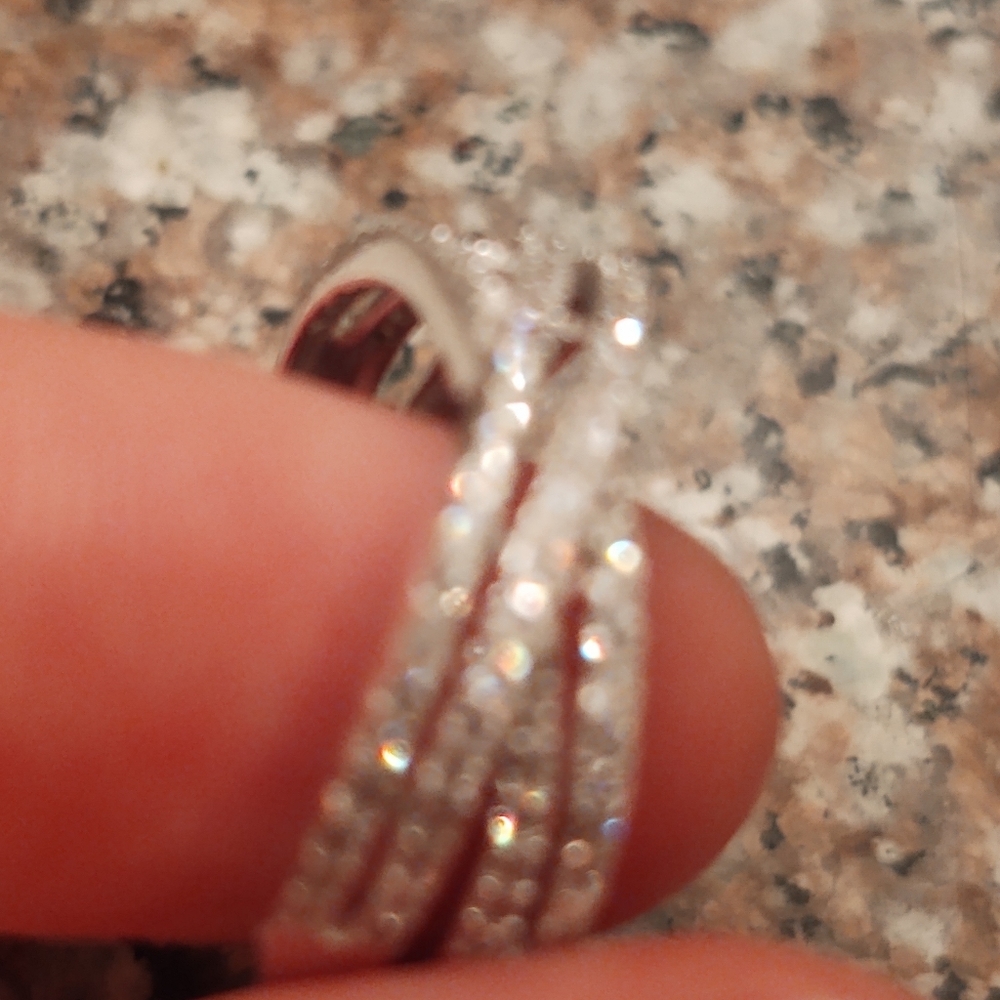 Sterling silver bridal ring size 7